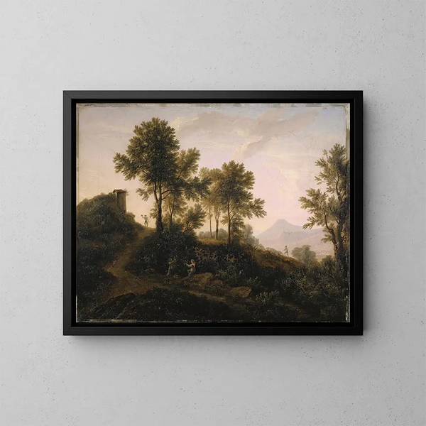 Italian landscape painting - Jakob Christoph Miville — framed artwork on a wall
