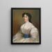 Portret van een dame in een witte jurk - Jakob Franz Nitschner — ingelijst kunstwerk aan de muur