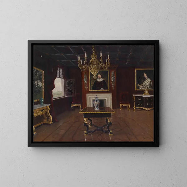 Elegant Interior Painting - Jakob Koganowsky — framed artwork on a wall