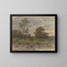 Landschapschilderij van regen met eiken en berken in een moerassig terrein - Jakob Maurer — ingelijst kunstwerk aan de muur