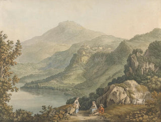 Lac Nemi - Jakob Philipp Hackert — weergave van het kunstwerk