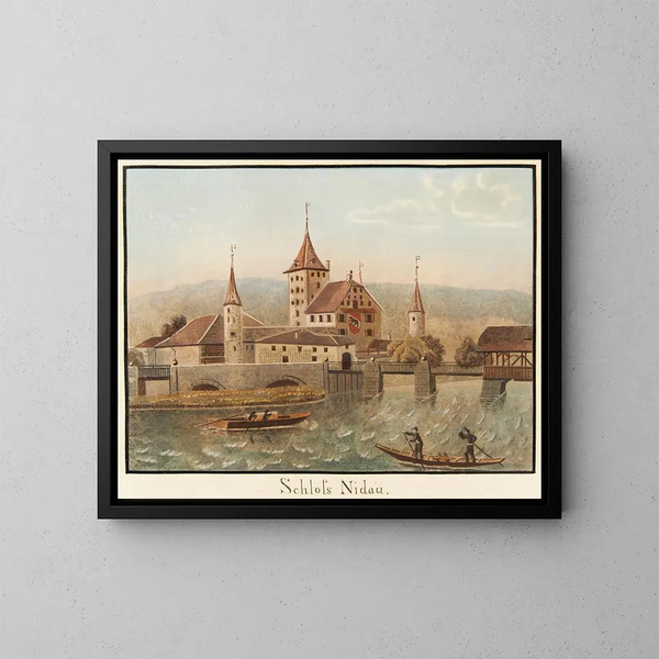 Château de Nidau - Jakob Samuel Weibel — framed artwork on a wall
