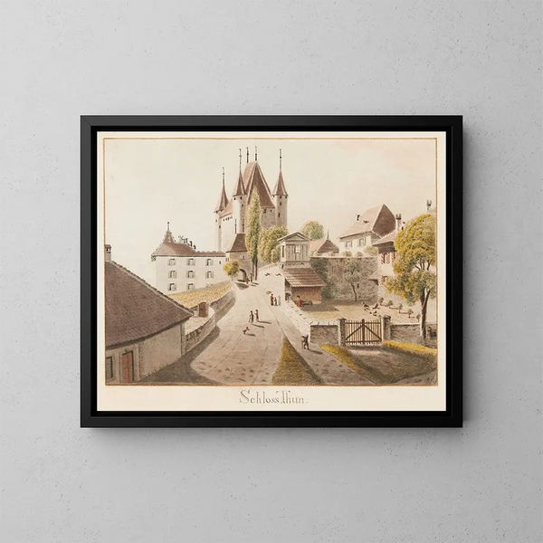 Château de Thoune - Jakob Samuel Weibel — framed artwork on a wall