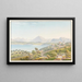 Vue getekend vanaf het dorp Sigriswil boven het Thunersee - Jakob Samuel Weibel — ingelijst kunstwerk aan de muur