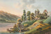 Uitzicht op het kasteel van Ringenberg aan het Brienzmeer - Jakob Samuel Weibel — weergave van het kunstwerk
