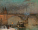 Praag, een stoomboot op de rivier de Vltava voor de Palacky-brug - Jakub Schikaneder — weergave van het kunstwerk