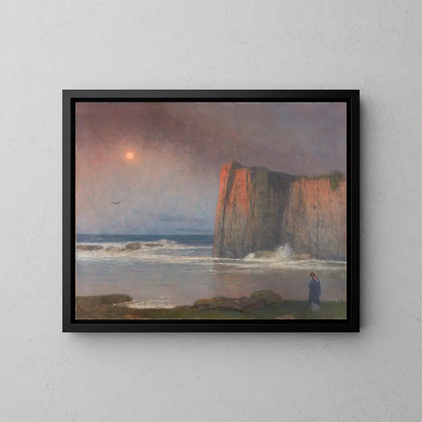La Nocturne de la mer calme - Jakub Schikaneder — framed artwork on a wall