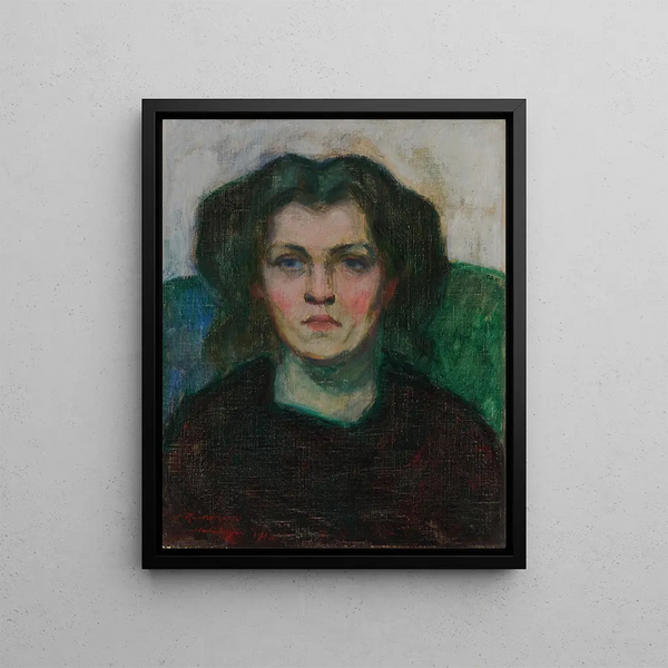 Een vrouw - Jalmari Ruokokoski — ingelijst kunstwerk aan de muur
