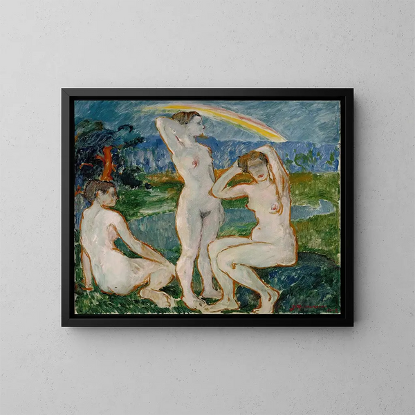 Esquisse de femmes se baignant - Jalmari Ruokokoski — ingelijst kunstwerk aan de muur
