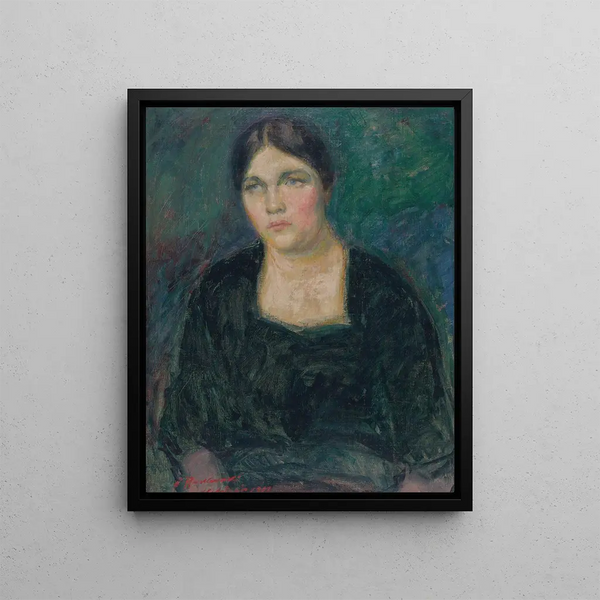 portret van mevrouw Rydeng - Jalmari Ruokokoski — ingelijst kunstwerk aan de muur