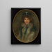 Blauw en Koraal Le Petit Bonnet Bleu - James Abbott McNeill Whistler — ingelijst kunstwerk aan de muur