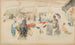 Markt op bloemenmarkt in Dieppe - James Abbott McNeill Whistler — weergave van het kunstwerk