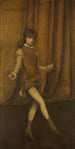 Harmonie en geel en goud Het meisje in goud Connie Gilchrist - James Abbott McNeill Whistler — weergave van het kunstwerk