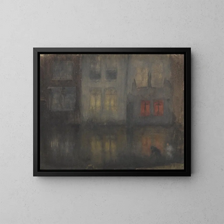 James Abbott McNeill Whistler - Nocturne Black and RedBack Canal Holland.webp