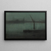 Blauwe en zilveren Nachtlandschap schilderij, Battersea Reach - James Abbott McNeill Whistler — ingelijst kunstwerk aan de muur