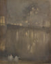 Nachtelijk Grijs en Goud Kanaal Holland - James Abbott McNeill Whistler — weergave van het kunstwerk