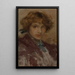 Studie van hoofd en schouders van een jonge vrouw - James Abbott McNeill Whistler — ingelijst kunstwerk aan de muur
