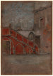 La note de l'escalier en rouge - James Abbott McNeill Whistler — weergave van het kunstwerk
