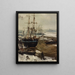 De Tamise onder het ijs - James Abbott McNeill Whistler — ingelijst kunstwerk aan de muur