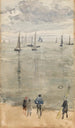 Violet le retour des bateaux de pêche - James Abbott McNeill Whistler — weergave van het kunstwerk