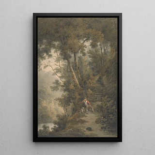 James Bourne - A scene in the woods at Bolton Abbey Yorkshire.webp