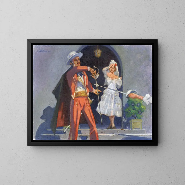 Cavalier - James C. Kulhanek — ingelijst kunstwerk aan de muur