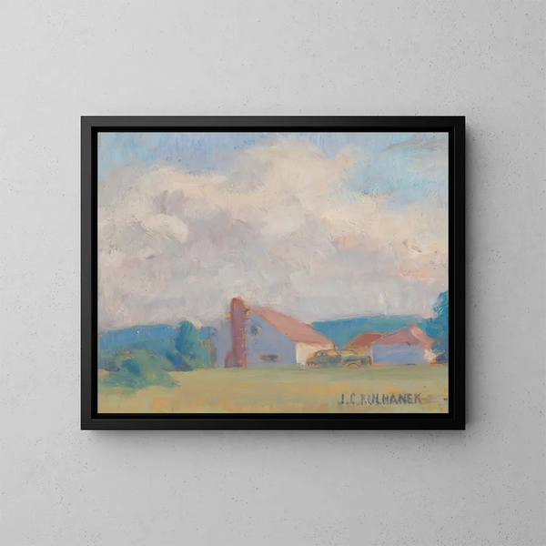 Vue de campagne - James C. Kulhanek — ingelijst kunstwerk aan de muur