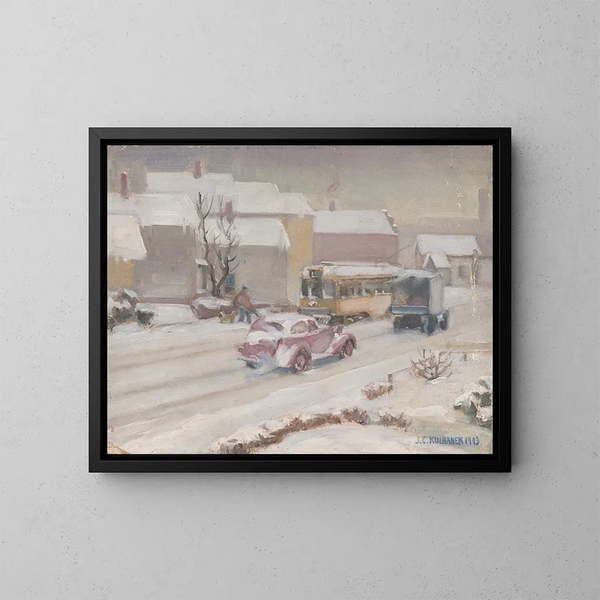 Route Fulton, Cleveland, Ohio - James C. Kulhanek — ingelijst kunstwerk aan de muur