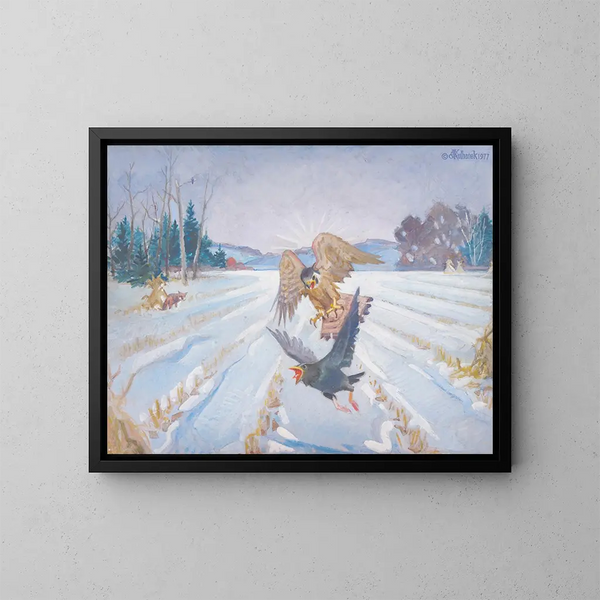 Carrière de faucons crécerelles - James C. Kulhanek — ingelijst kunstwerk aan de muur