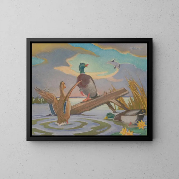 Marais migrateurs - James C. Kulhanek — ingelijst kunstwerk aan de muur