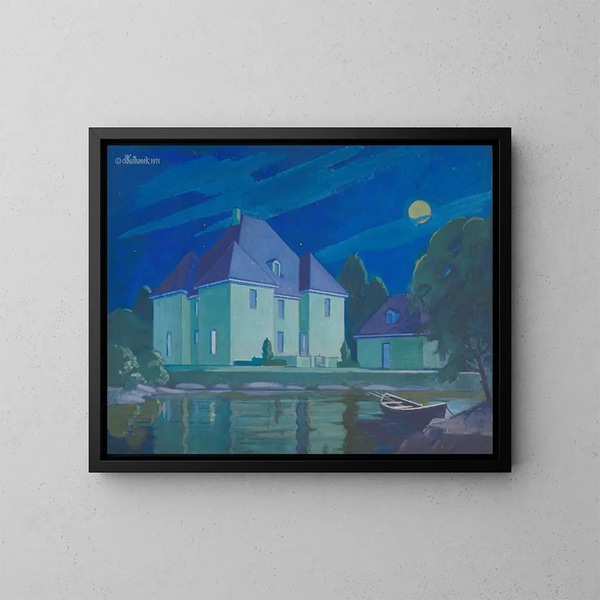 Reflecties in Normandië - James C. Kulhanek — ingelijst kunstwerk aan de muur