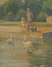 Parc Brookside van het meer Water Fowl - James C. Kulhanek — weergave van het kunstwerk