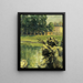 Garden of the Fountain in Nîmes France - James Carroll Beckwith — framed artwork on a wall