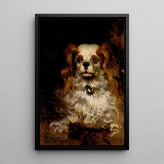 James Carroll Beckwith - The Duke of Marlborough Portrait of a Puppy.webp