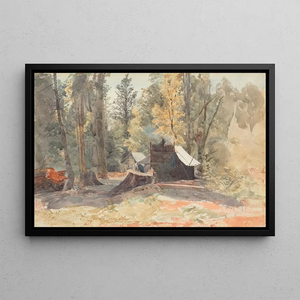 James Crowe Richmond - Hut of the Italian party old diggings on Buller.webp