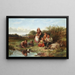 De speelgoedboten - James Curnock — ingelijst kunstwerk aan de muur