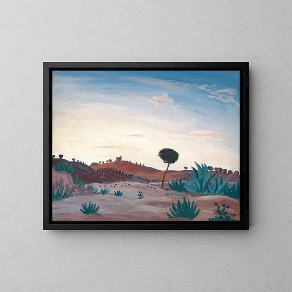 Spanish landscape - James Dickson Innes — framed artwork on a wall