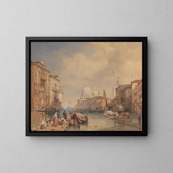 Le Grand Canal à Venise - James Duffield Harding — framed artwork on a wall