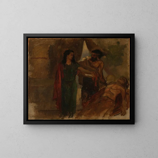 Bijbelse scène - James Ensor — ingelijst kunstwerk aan de muur