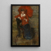 Dame au parasol rouge - James Ensor — ingelijst kunstwerk aan de muur