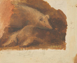 Varkens - James Ensor — weergave van het kunstwerk