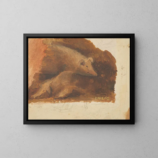Varkens - James Ensor — ingelijst kunstwerk aan de muur