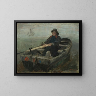 De roeier - James Ensor — ingelijst kunstwerk aan de muur