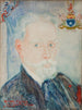 Zelfportret van baron James Ensor, zijn duivel, zijn wapenschilden - James Ensor — weergave van het kunstwerk