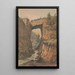 Het natuurlijke bruggetje in Rockbridge County, VA, naar een schets van Maj Ths H Williamson - James Fuller Queen — ingelijst kunstwerk aan de muur