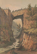 Het natuurlijke bruggetje in Rockbridge County, VA, naar een schets van Maj Ths H Williamson - James Fuller Queen — weergave van het kunstwerk