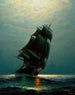 Scheepvaart in de nacht - James Gale Tyler — weergave van het kunstwerk