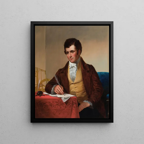 Portret van Robert Fulton - James H. Cafferty — ingelijst kunstwerk aan de muur