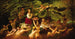Jonge vrouw en feeën - James Hope — weergave van het kunstwerk