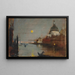 Santa Maria della Salute vanaf het Grand Canal met volle maan, Venetië - James Jebusa Shannon — ingelijst kunstwerk aan de muur